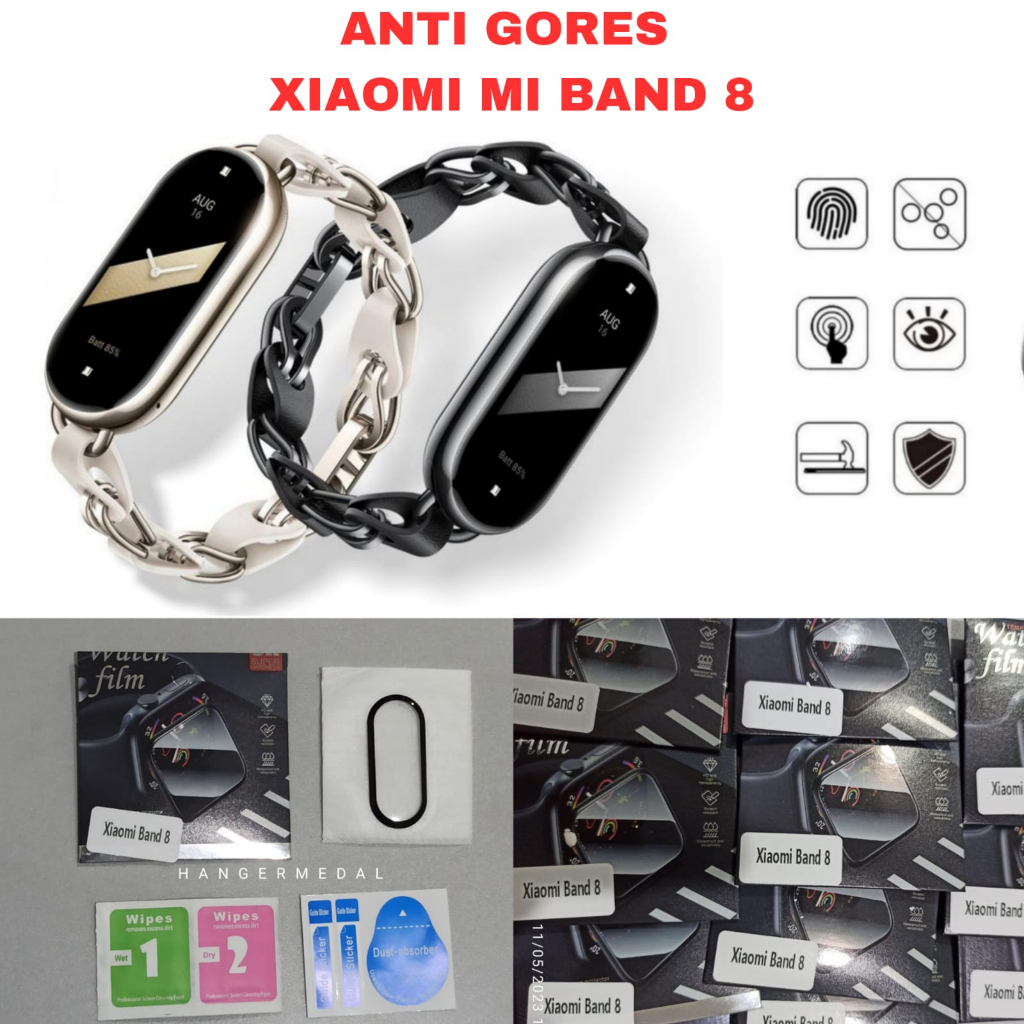 Anti Gores XIAOMI MI BAND 8 Pelindung Layar 3d Curved Hydrogel