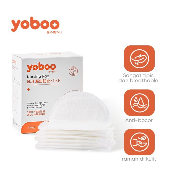 Yoboo Breast Pad Penyerap ASI 30 Sheet/Pembalut Payudara