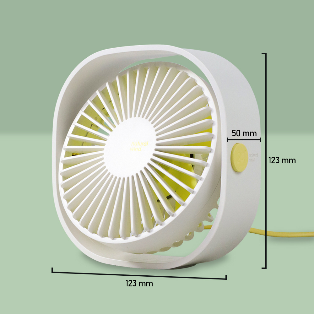 Small Fan Kipas Angin Meja Portable Desktop Mini Fan USB - 312 - White