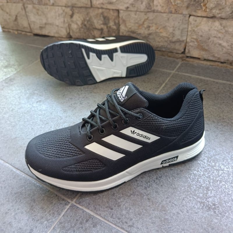 100% REALPICT - SEPATU SNEAKERS ADIDAS DURAMO PRIA WANITA HITAM PUTIH / SEPATU OLAHRAGA RUNNING PRIA ADIDAS BLACK WHITE / SEPATU SNEAKERS ADIDAS PRIA WANITA