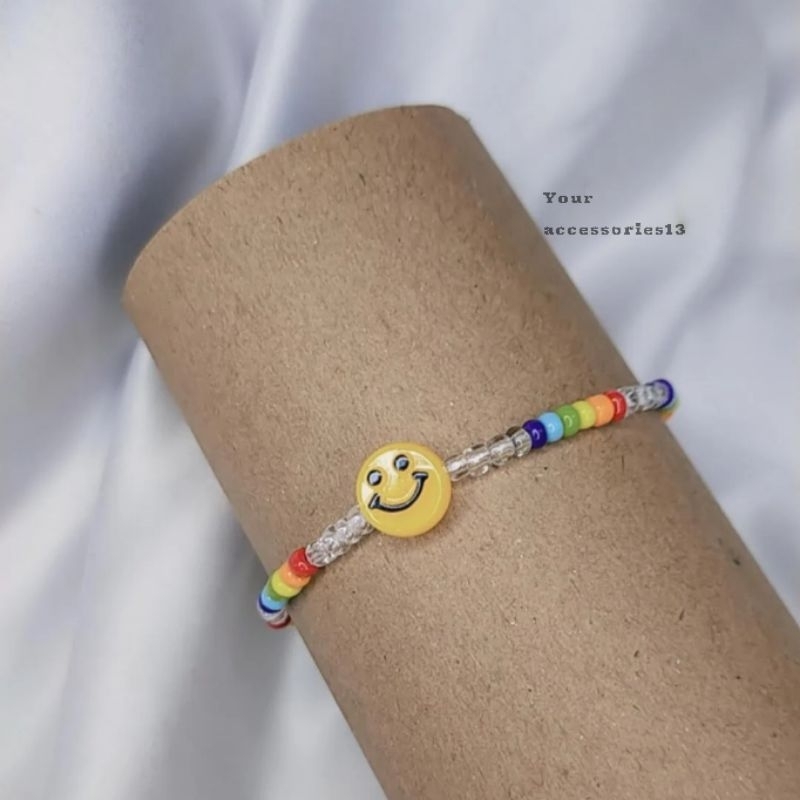 Gelang Karet Manik Manik Gelang Kpop Bead Bracelet