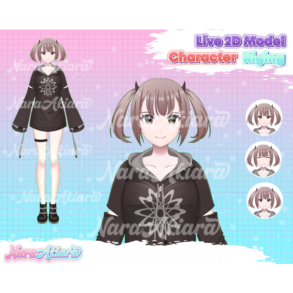 Streaming Menjadi Lebih Seru dengan Karakter Anime Vtuber Model Live2D Siap Pakai, Jasa desain Vtube