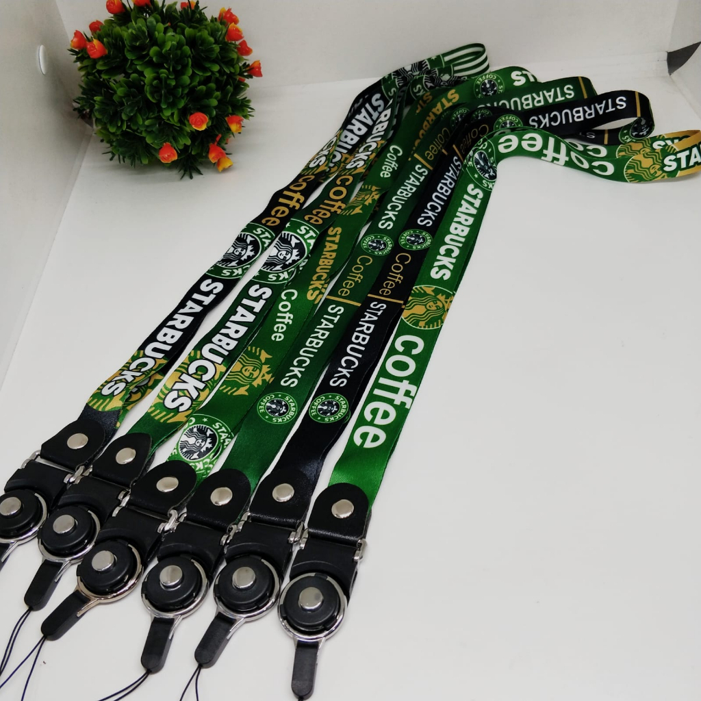 TALI LANYARD STARBUCKS | TALI GANTUNGAN HP NAME TAGE ID CARD / TALI LEHER PROMO BY.SULTAN ROXY