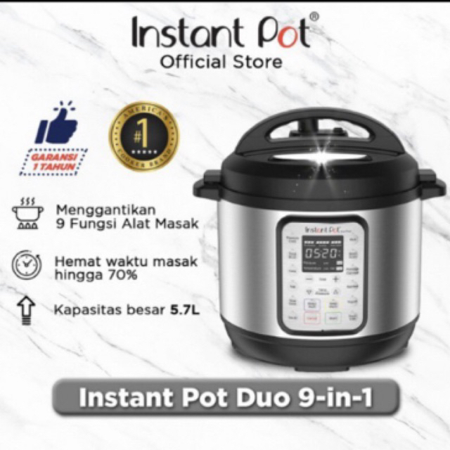 INSTANT POT DUO 9in1 ELECTRIC COOKER 5.7 LITERS