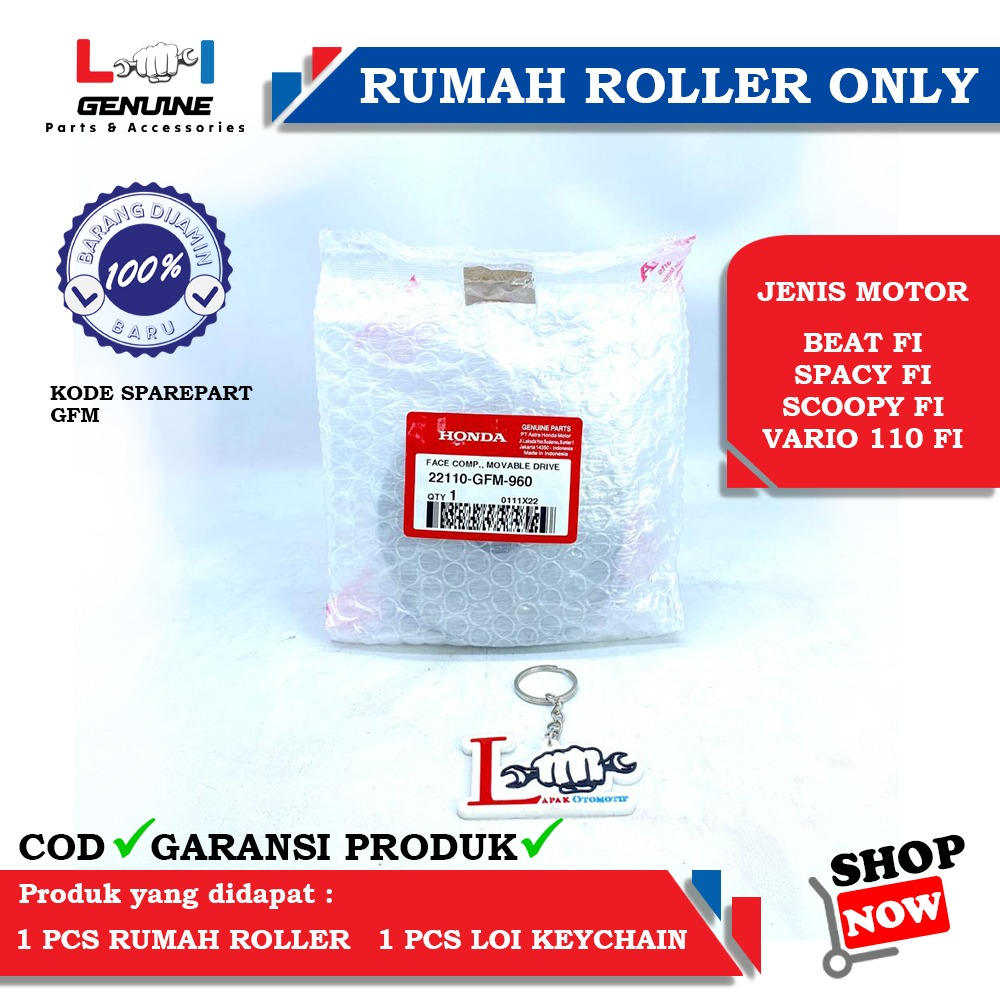 -LOI- RUMAH ROLLER ONLY BEAT FI, SCOOPY FI, VARIO 110 FI, SPACY FI ORIGINAL HGP 22110-GFM-960