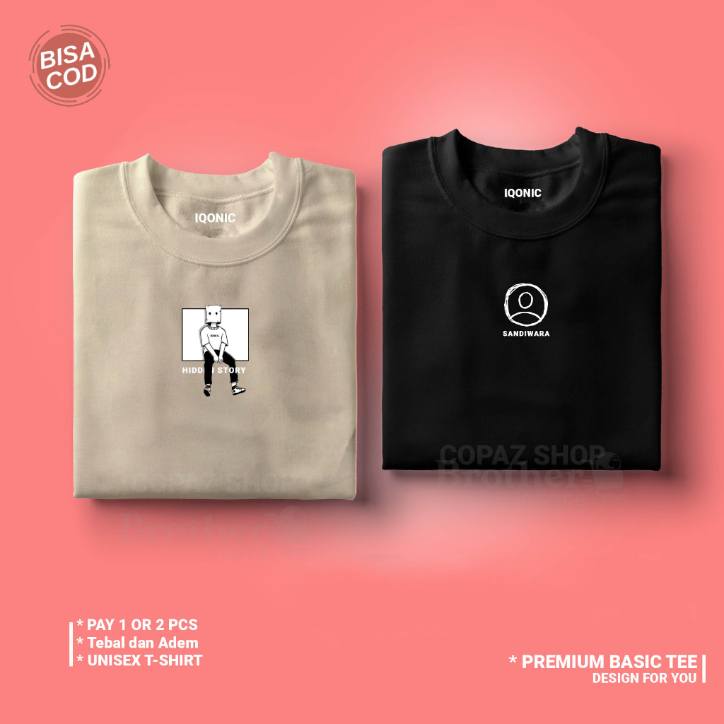 ( PROMO COD ) BROTHER STORE / Kaos Distro Pria / Kaos Distro100% Catoon Combed 24s tebal / Articel SANDIWARA