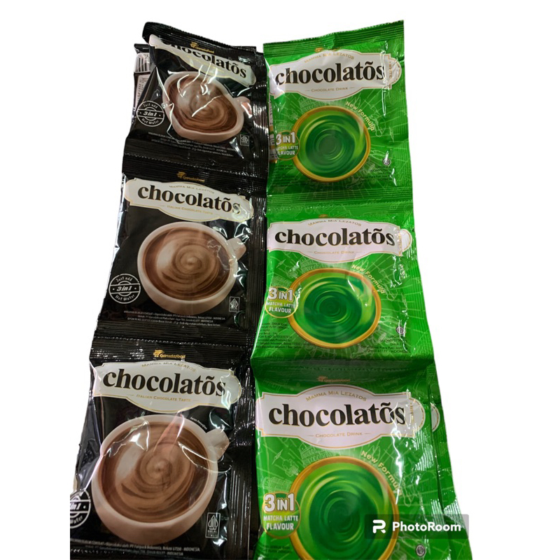 

Chocolatos Drink Coklat/Matcha 1 renceng isi 10 sachet x 24 gram