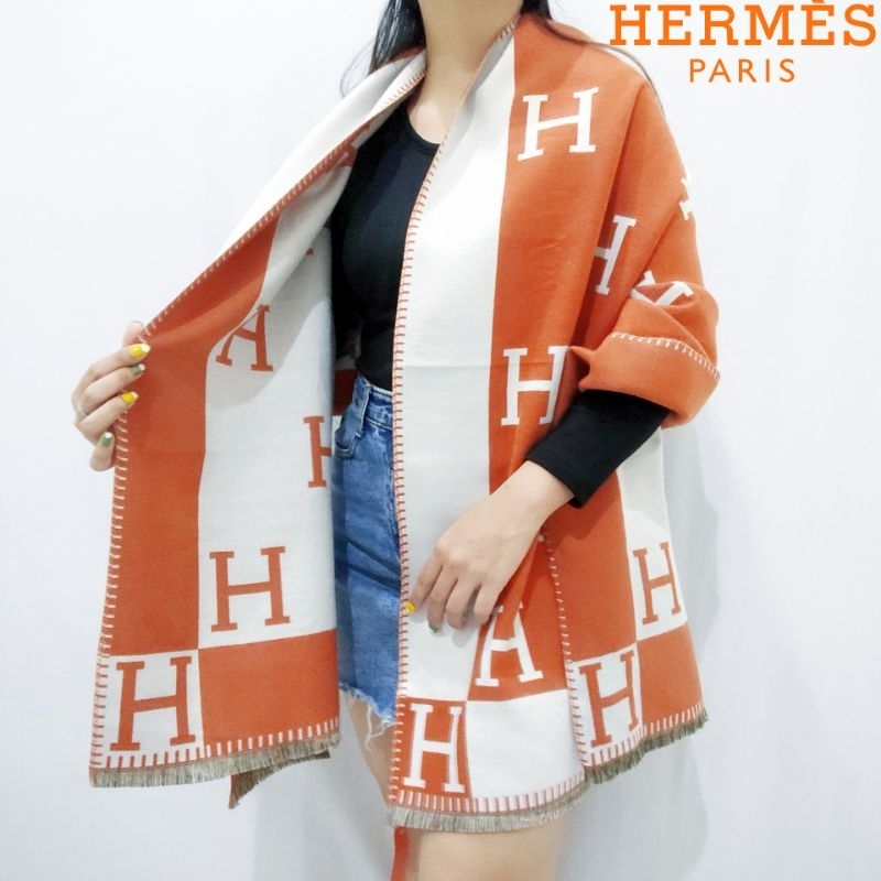 Herme Les Mustang Winter Scarf Cashmere Premium