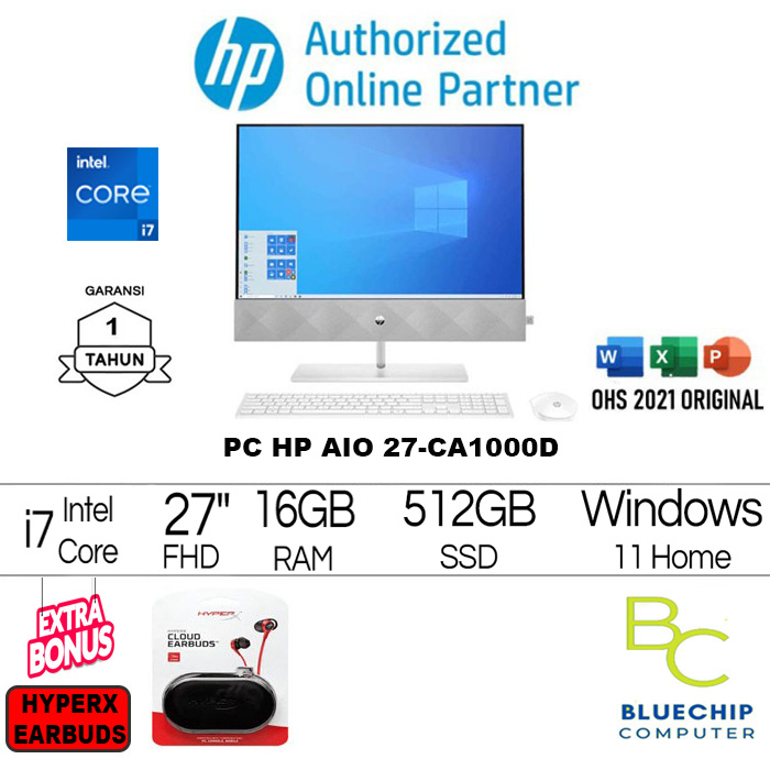 PC HP AIO 27-CA1000D i7-12700T 16GB 512GB SSD+1TB HDD 27" TOUCH WIN11