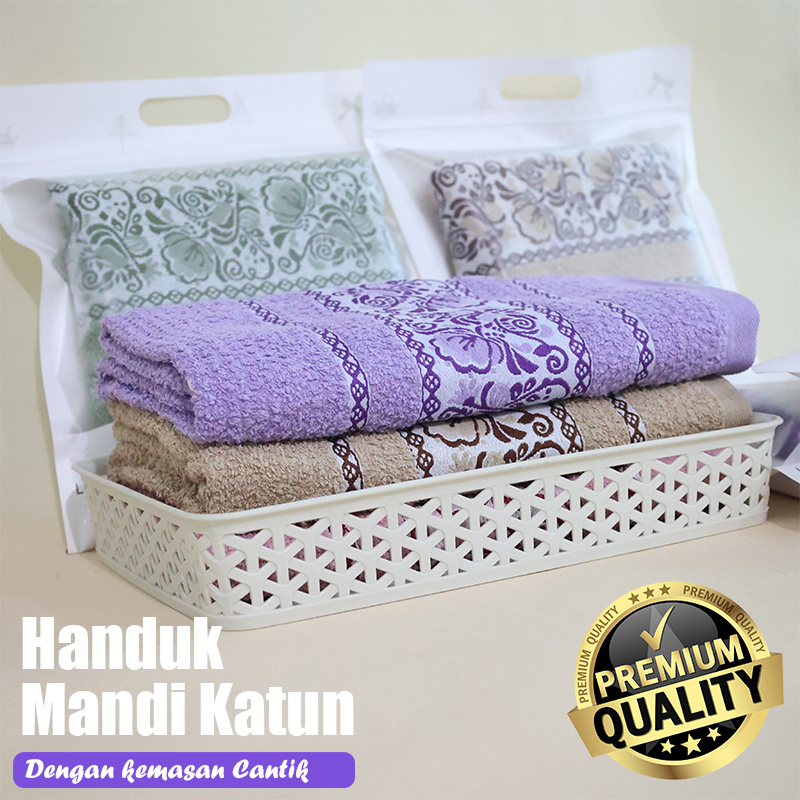 Handuk Mandi Dewasa  Kemasam Tebal Cocok untuk Kado Bahan  Katun Ukuran 140cm x 70cm - J3A2