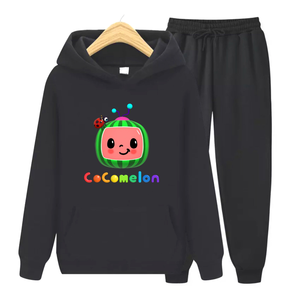 FenishaStore COCOMELON Setelan Sweater Hoodie Anak Viral COCOMELON Usia 4-13Tahun Bisa Bayar Ditempat COD