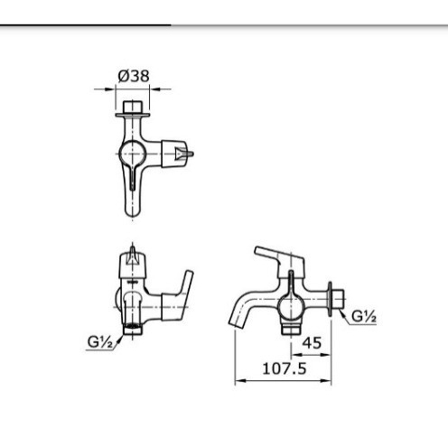 TOTO KRAN SHOWER CABANG TX423MEBV1 EB / TX 423 MEBV1 ORIGINAL