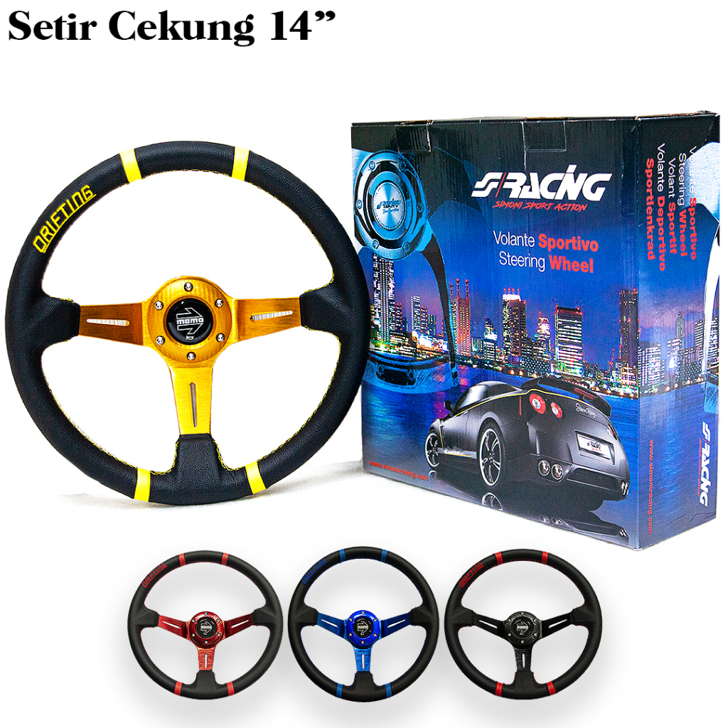 Steer / Stir / Setir Racing Momo 14 Inch Celong / Drifting
