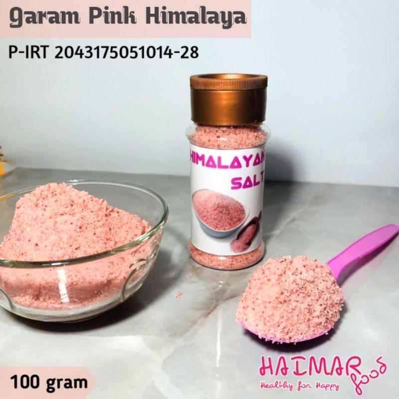 

Garam Himalaya, Himalayan Pink Salt, botol tabur 100gram - HAIMAR food