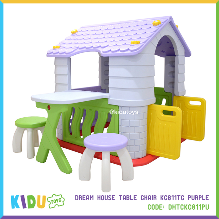 Dream House Rumah Rumahan Anak/Rumah Bermain Anak + Meja Anak + Kursi Anak Kidu Toys