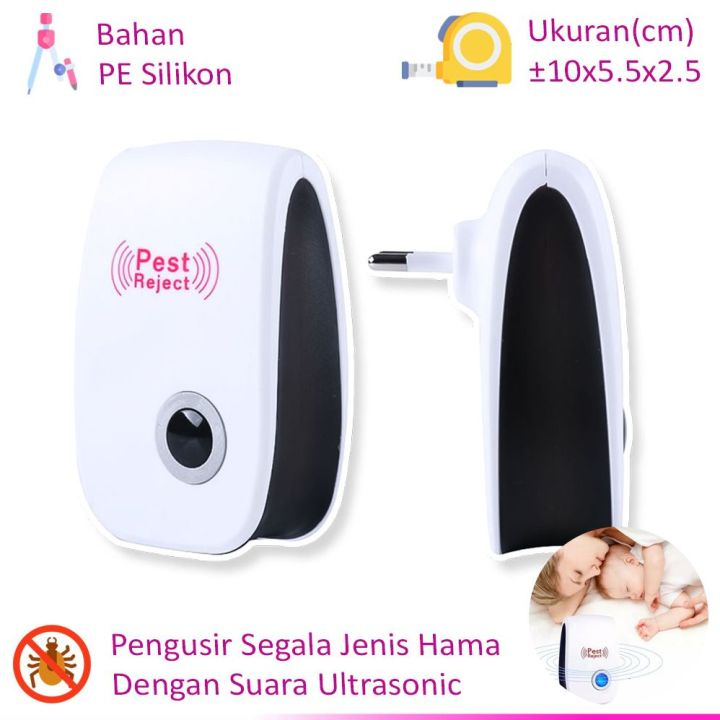 Beauty Jaya - Elektronik Pest Reject Ultrasonic Alat Pembasmi Hama Tikus Nyamuk Kecoa Lalat Serangga