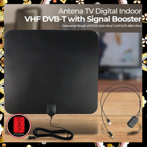 Antenna Digital HD TV Menangkap Sinyal Channel VHF UHF FM Radio DVB-T2 Antena Dijital Hingga Jarak J