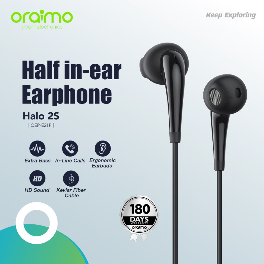 EARPHONE ORAIMO OEP-E21P HALO 2s WITH MIC LEGENDARY SOUND