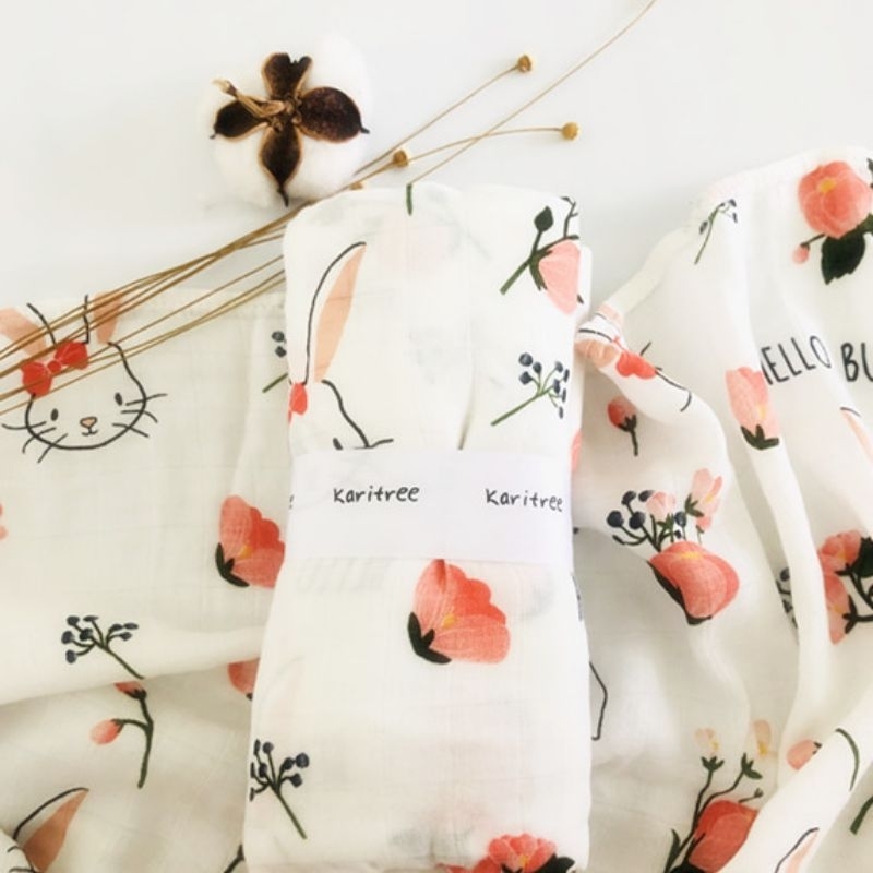 Bedong bayi muslin / bedong selimut bayi terlaris