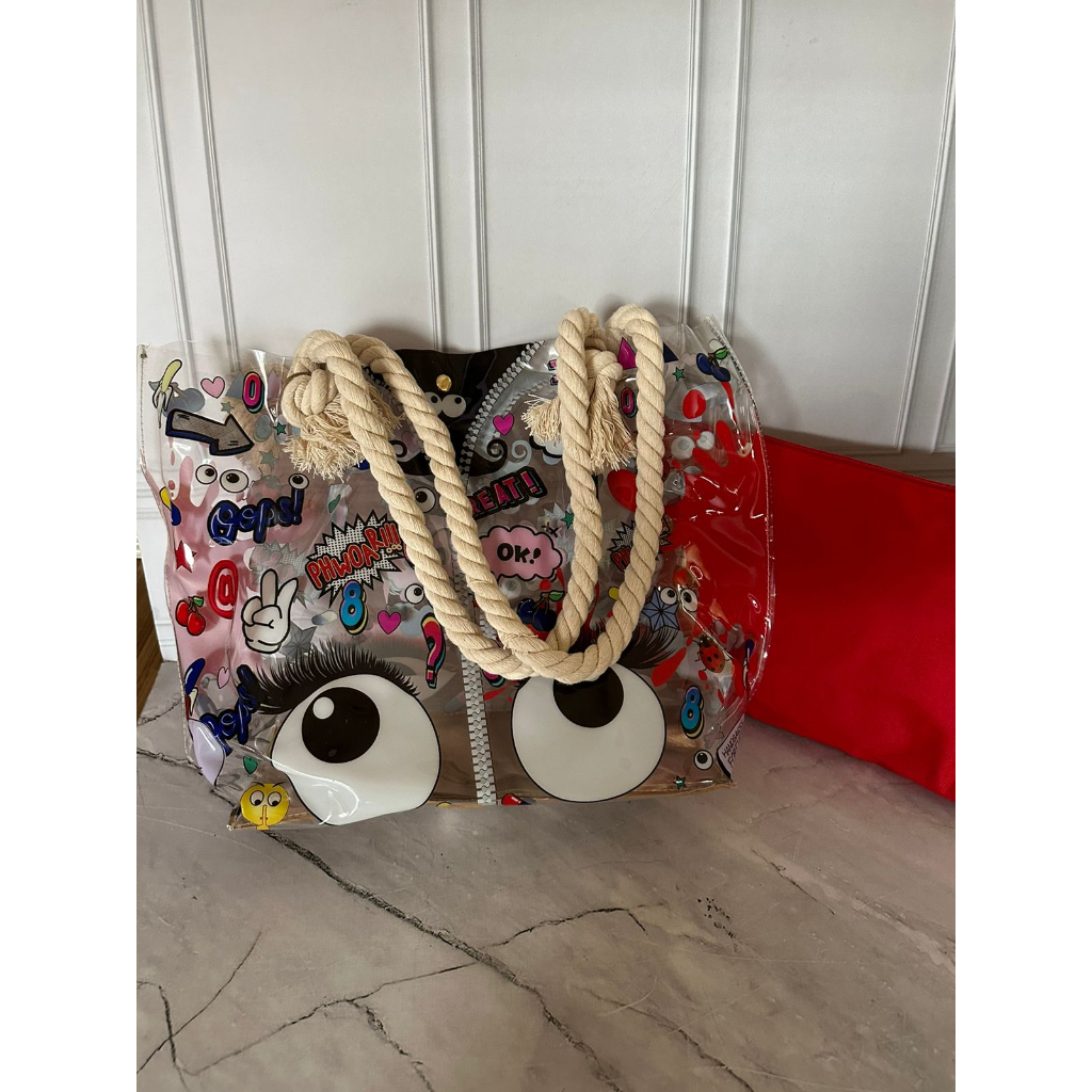 Fashion tote big eye bag in bag