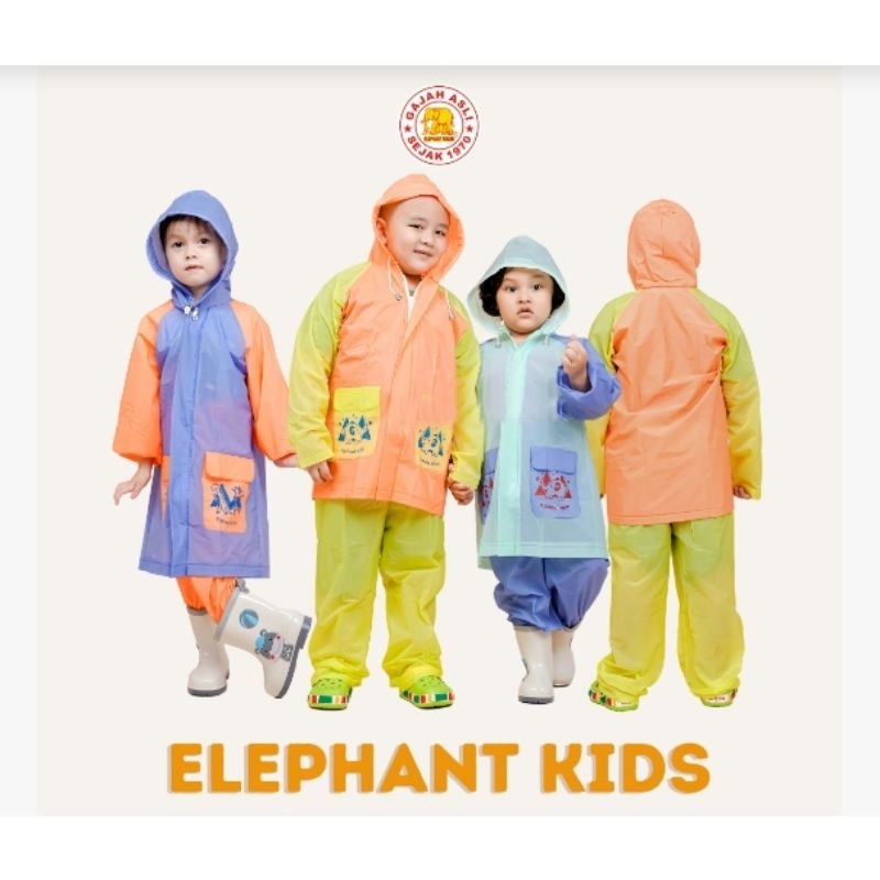 Jas Hujan Anak Elephant kids