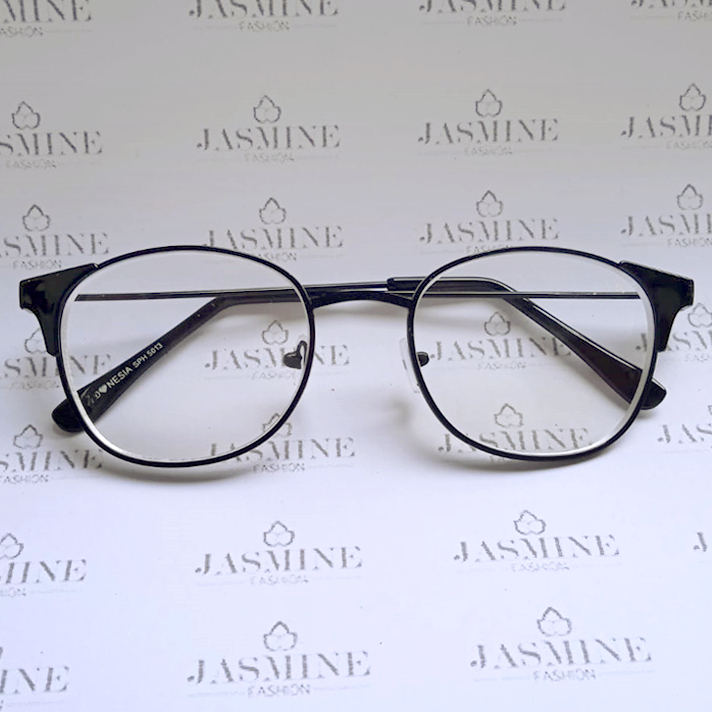 Kacamata Minus Pria Wanita Hitam Model Oval Wanita Korea Kaca mata Baca Minus (-) Reading Glasses Fr