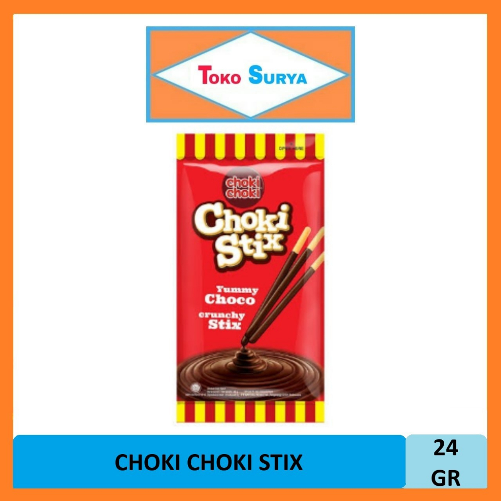 

Choki Choki Stix Biskuit Stik Salut Cokelat Mayora 24 Gr