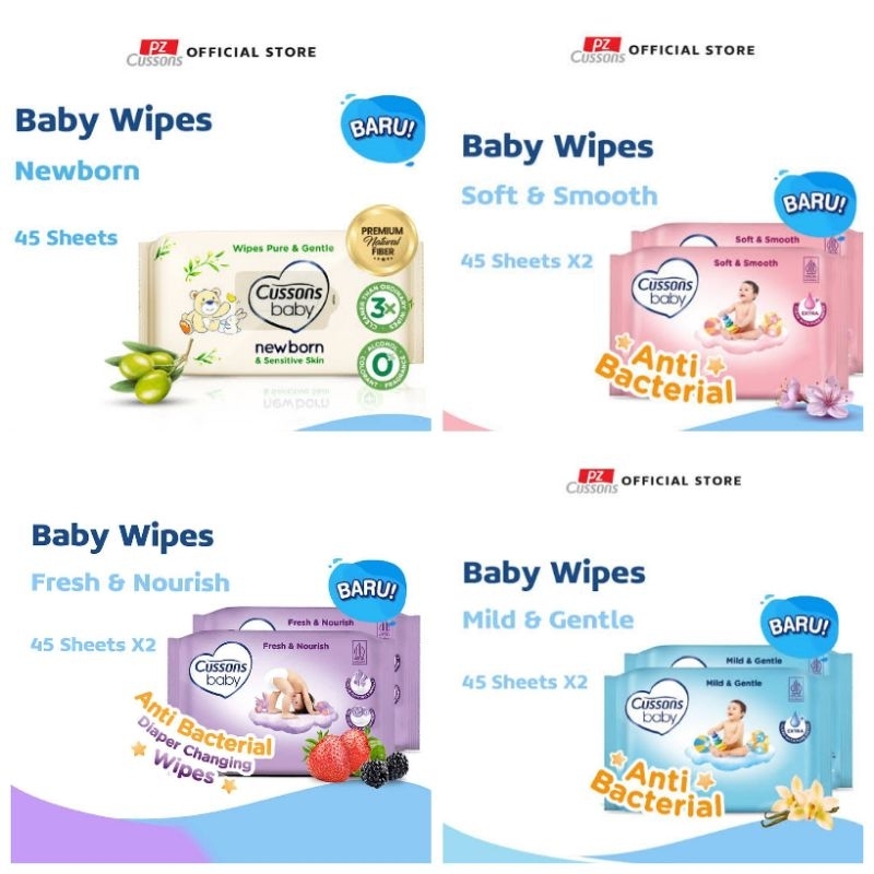 Cussons Baby Wipes 50s + 50s - Cussons Baby Wipe 50s Free 50s - Cusson Tissue Basah Bayi 50s+50S - Tissu Basah Bayi Dual Pack