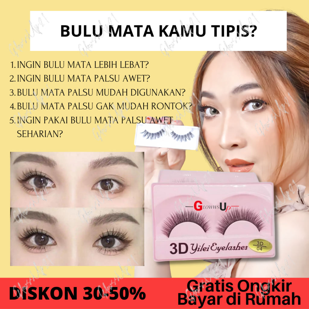 YILEI BULU MATA 3D KODE 29 - BULU MATA 3D YILEI - 3D YILEI EYELASH