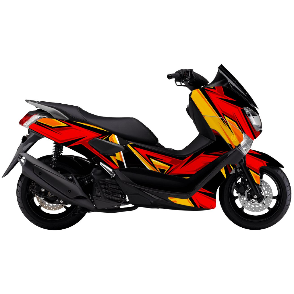 Decal nmax Simple Grafis 25 Hitam Kuning Merah OLD NMAX 2015-2019 NEW NMAX 2020-2023
