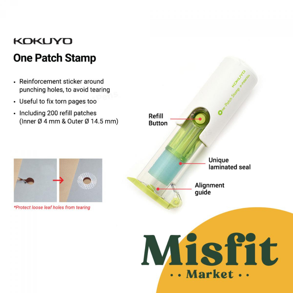 

KOKUYO One Patch STAMPER Penguat Lubang Kertas File Document Binder Dokumen Organizer
