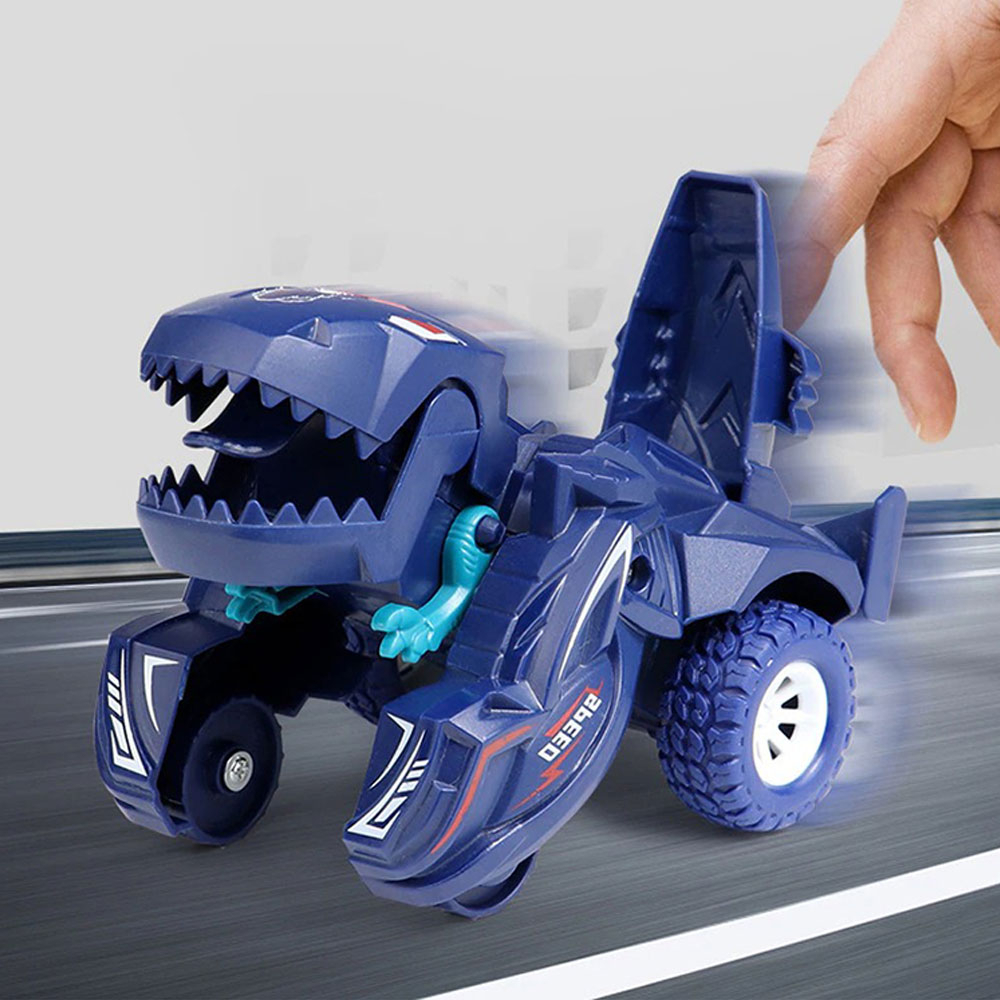 Mainan Mobil Berubah Bentuk Transforming Dinosaur Car - DC712 - Blue