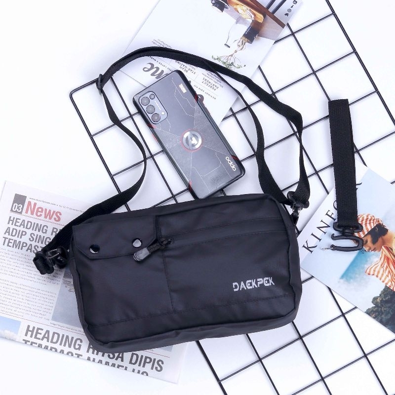 Tas Selempang Pria Kecil Anti Air Pouch Bag Hand Bag Sling Bag Cowok Waterproof Multifungsi