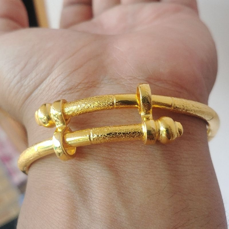 Gelang Tinju Besar Lapis Emas 24k