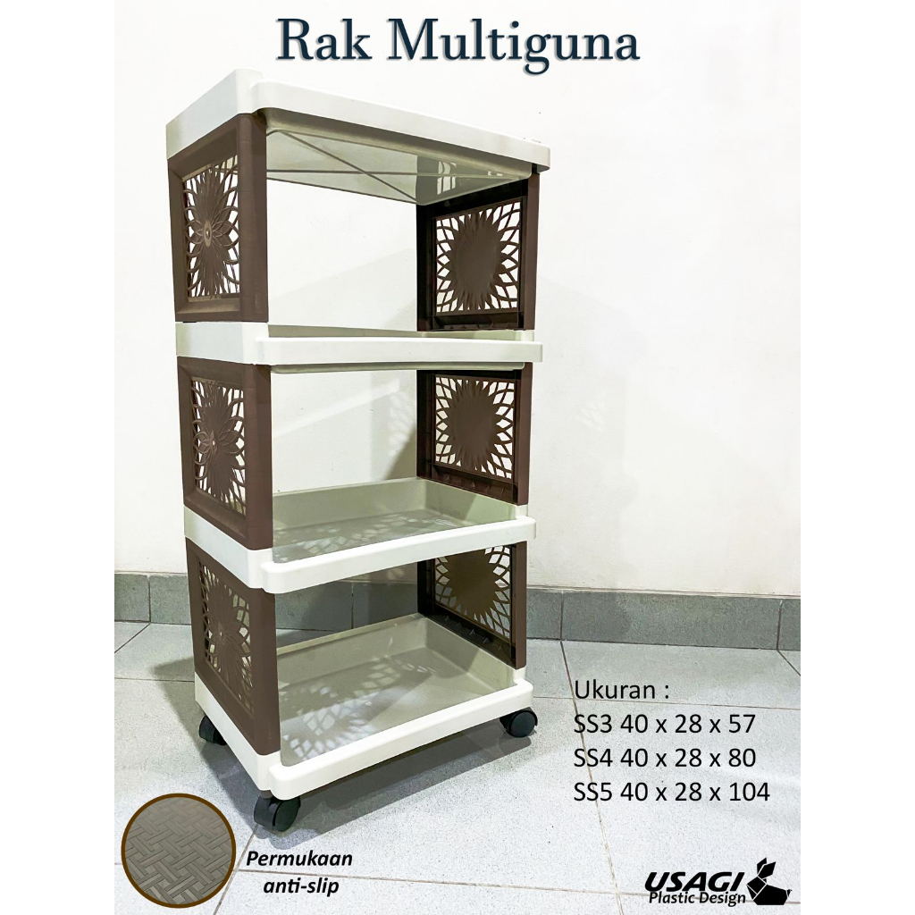 RAK YOYO RODA RAK SUSUN PLASTIK SERBAGUNA DORONG USAGI