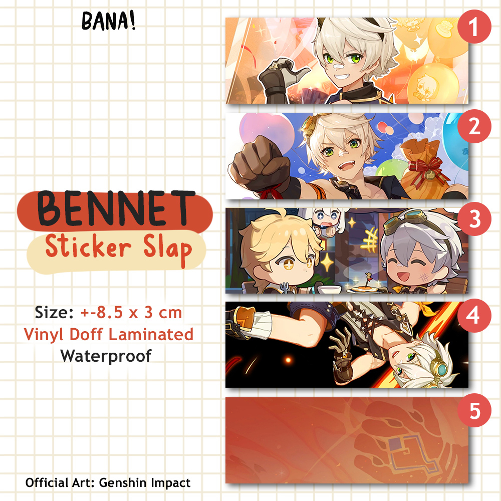 Stiker Slap BENNET Genshin Impact Stiker Anime Premium| BANA