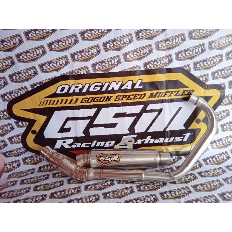 Knalpot racing GSM muffler original cantol PNP motor byson