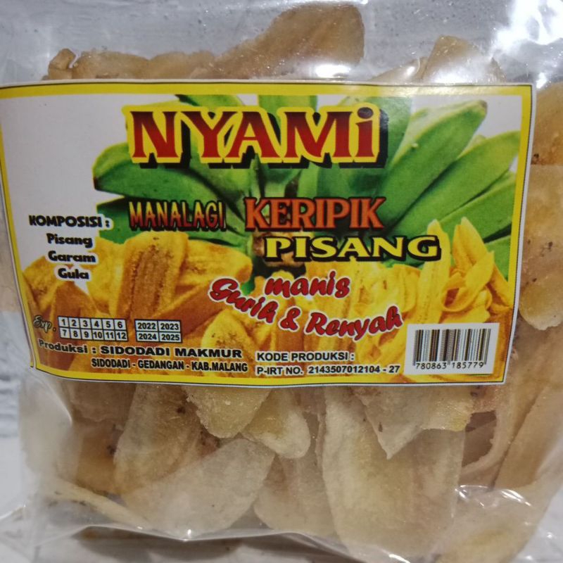 

keripik pisang NYAMI manis