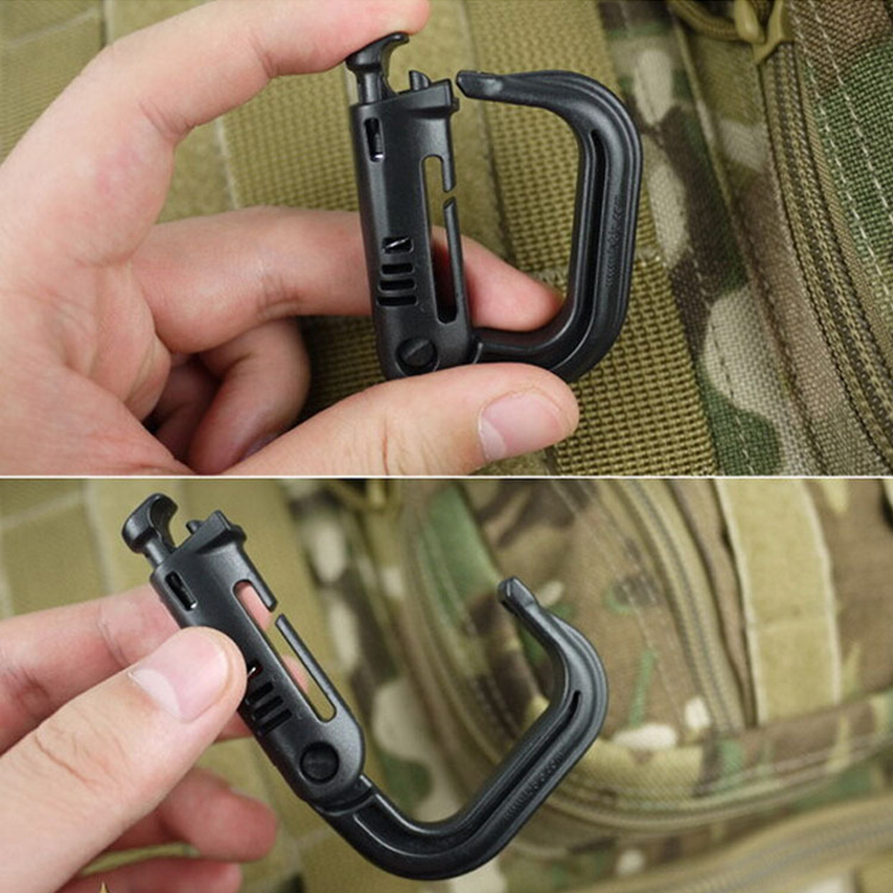 YGRETTE - D Ring Buckle Carabiner with Quickdraw - K307 KARABINER TAS OUTDOOR BUCKLE ABS PLASTIK BESAR BIG