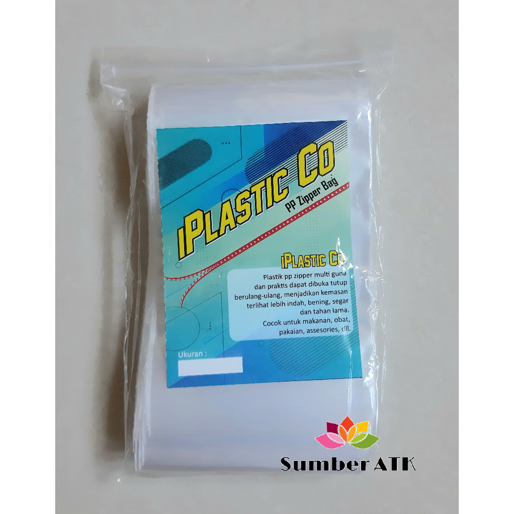 Plastik Klip PP Zipper Bag 11x20 cm 0.05 Ketebalan 50 Mikron