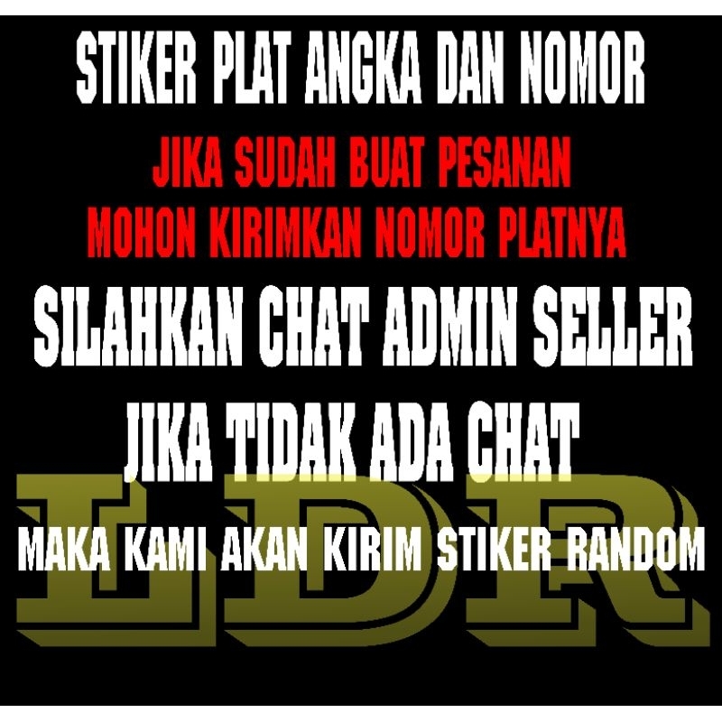 stiker cutting costum jenis huruf dan nomor plat terbaru mobil