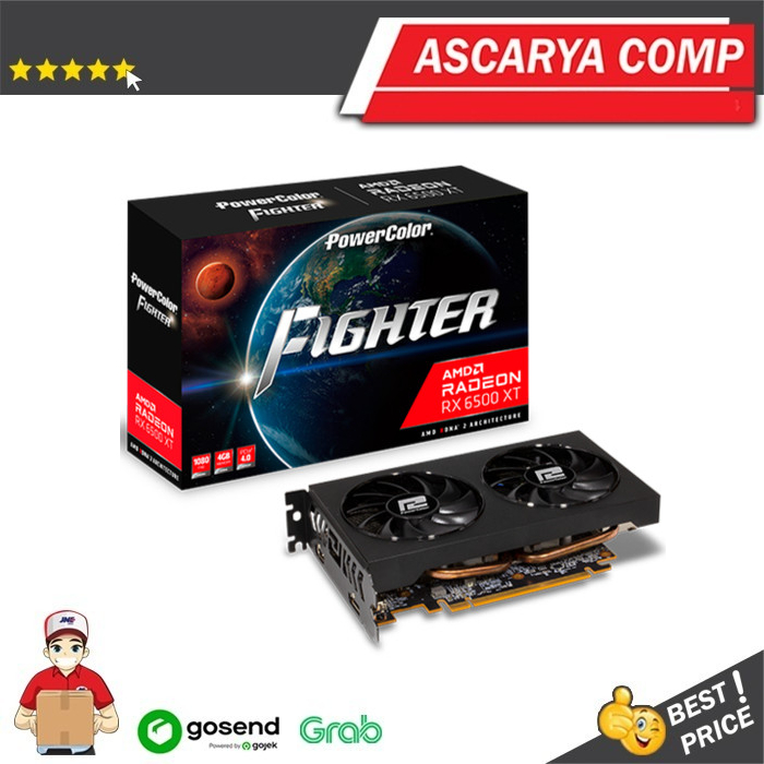 POWER COLOR RX 6500 XT FIGHTER 4GB DDR6 / RX 6500 XT / RX6500