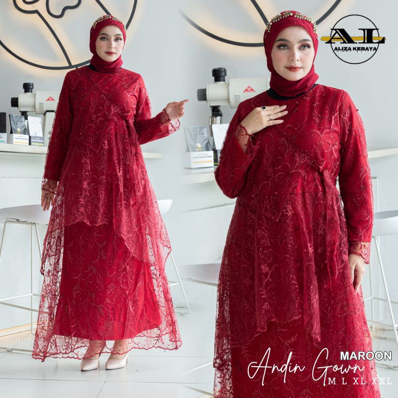 KEBAYA ORIGINAL//ANDIN GOWN//SERAGAMAN KELUARGA//BAJU PESTA LAMARAN//KEBAYA WISUDA//BAJU LEBARAN//BAJU KONDANGAN//KEBAYA MODERN//KODE LZ//MDHBROTHER