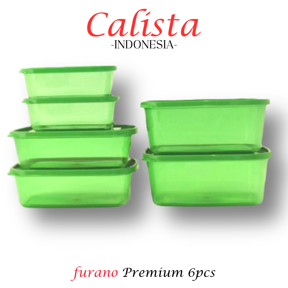 [ CALISTA ] TOPLES PLASTIK CALISTA FURANO SET 6 TEMPAT KOTAK BOX WADAH PENYIMPANAN MAKANAN FOOD CONT