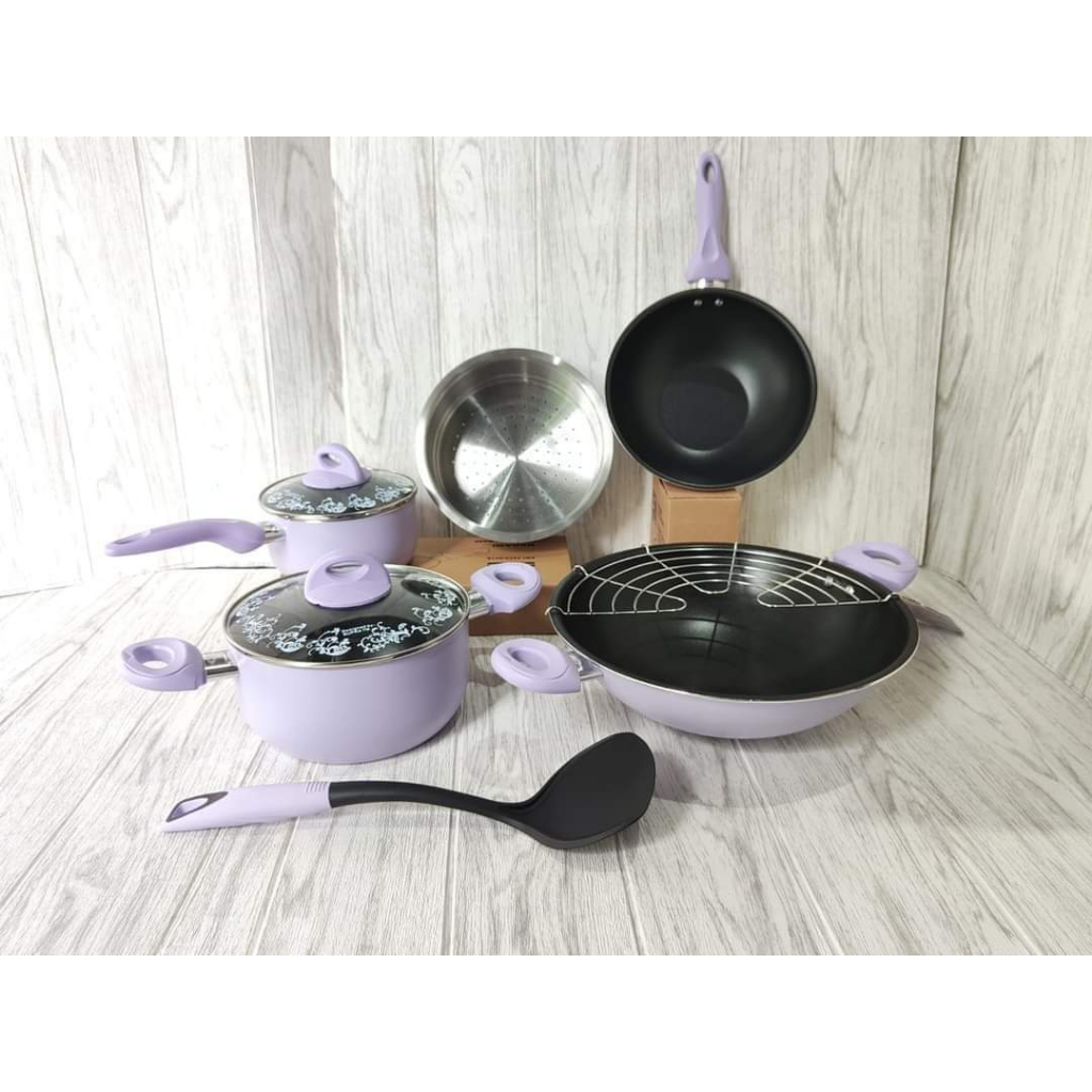 Panci Supra set 9 dapat full di gambar /panci sultan/alat masak supra