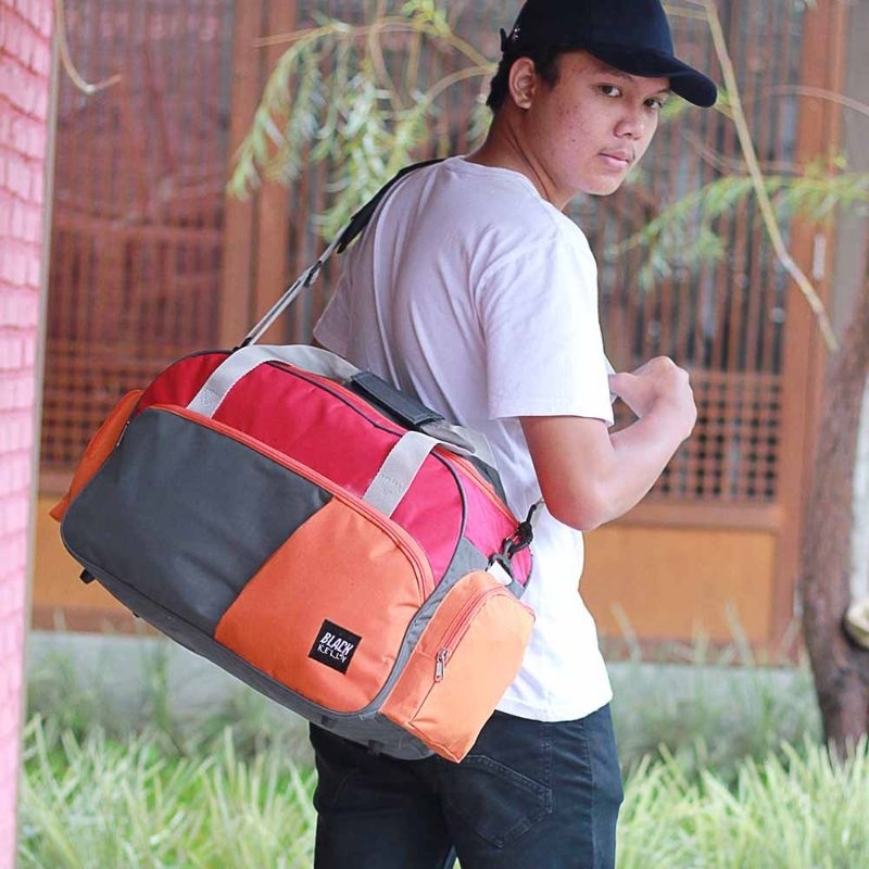 Travel Bag Tas Duffel Gym Olahraga Tas Pakaian Mudik Tas Selempang Besar Travelling Multifungsi Original