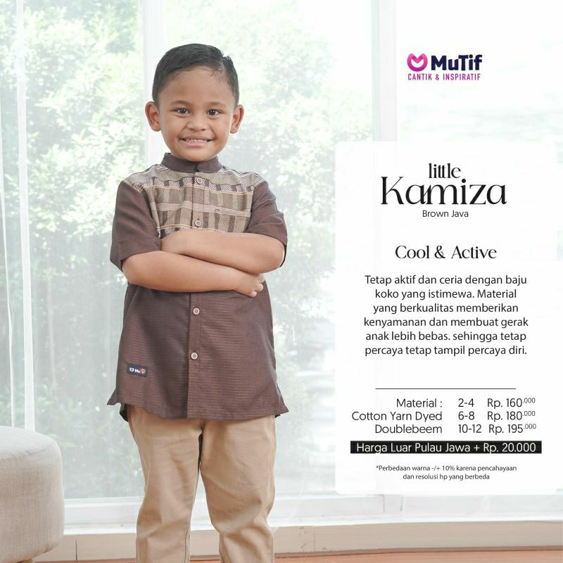 Mutif Sarimbit Kamizara Brown Java Mutif Man Kamiza Little Kamizara Little Kamiza Baju Muslim Gamis Sarimbit Keluarga Family Series Terbaru Ori Lebaran 2023