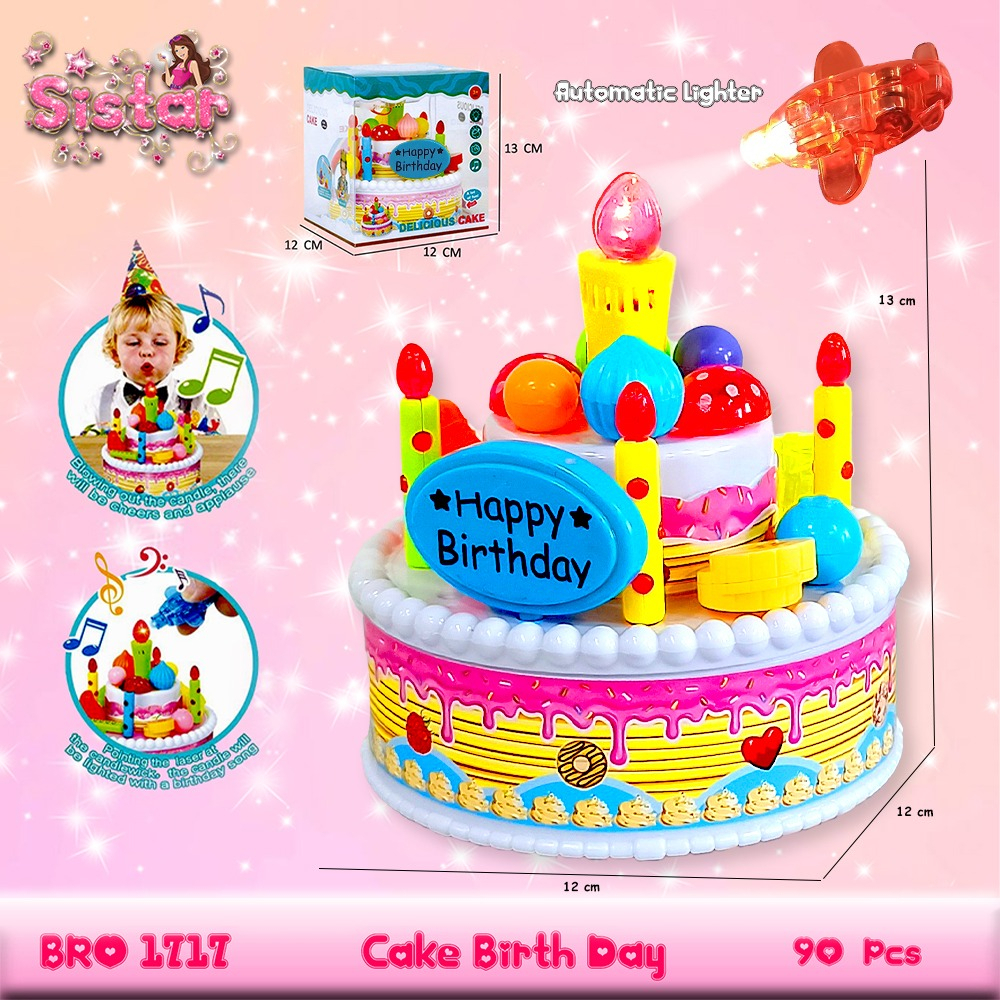 

Kue Ulang Tahun Potong Mainan Anak Perempuan Birthday Cake Music Musik Tiup Lilin Bernyanyi Sistar BRO1717