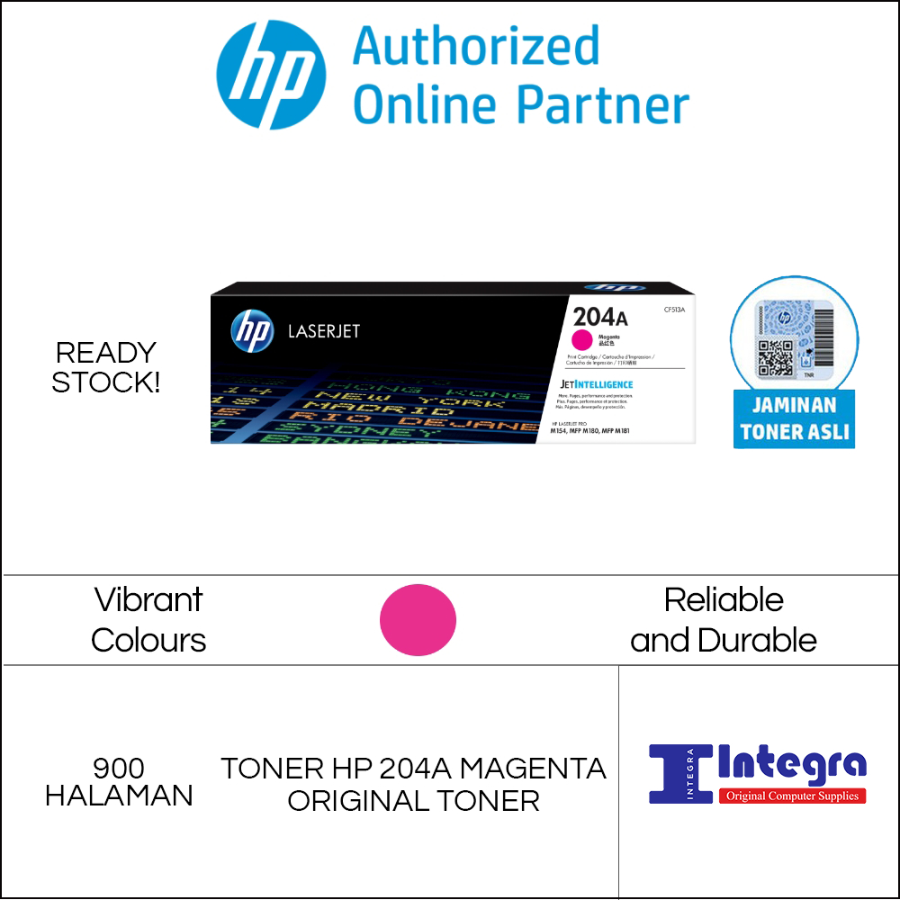 Toner HP 204A Magenta Original LaserJet Cartridge - CF513A