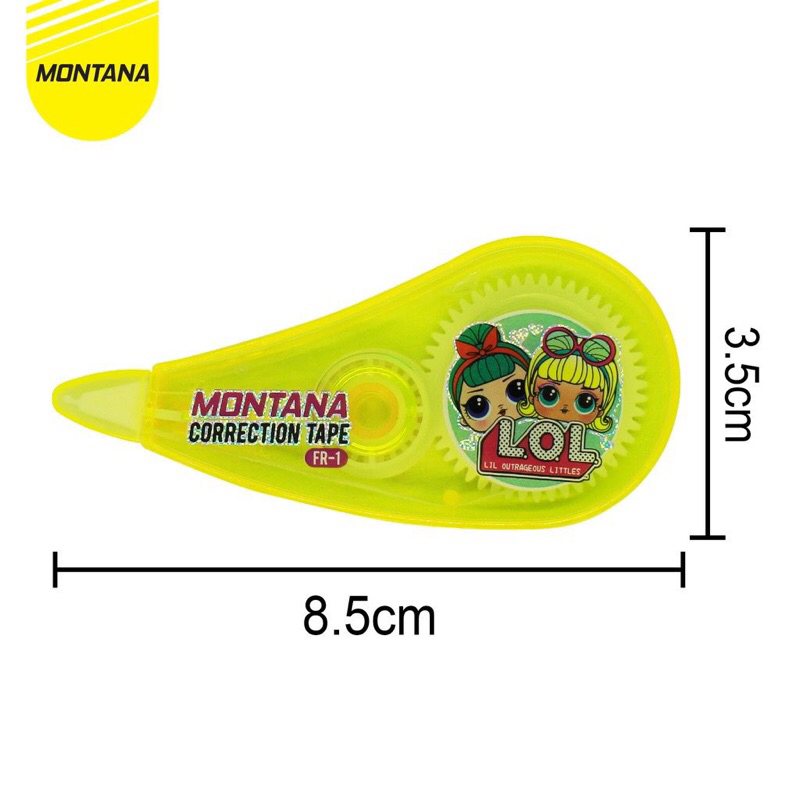 (SUN) CORRECTION TAPE / TIP EX KERTAS MONTANA FR-1 / TIPE X PITA KOREKSI / TIPEX ROLL